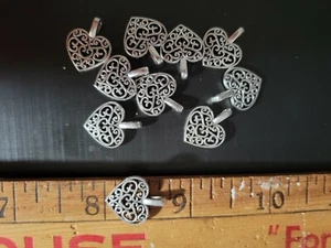 10 Stck. Versilbert Herz Anhänger Charms 16 x 14,5 mm - Bild 1 von 4