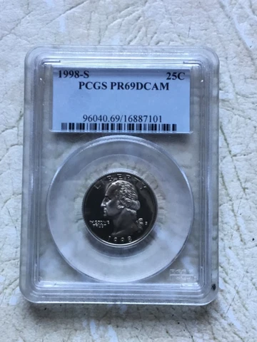 RARE PCGS PR69DCAM 25 CENT WASHINGTON COIN Cover