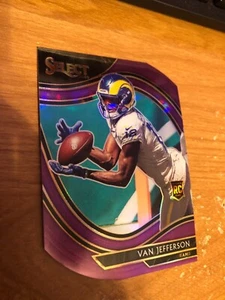 2020 Select Purple Prizm diecut RC Van Jefferson Field Level Los Angeles Rams - Picture 1 of 2
