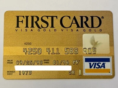 First Card Visa Credit Card▪️Gold▪️Expired in 1996▪️FCC National Bank▪️USA - Image 1 of 2