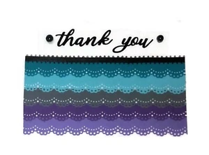Tarjeta de felicitación GRACIAS - ENCAJE PUNCH COOL WATER - Hecho a mano tamaño A7 OFERTA - Imagen 1 de 2