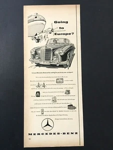 1957 Mercedes-Benz Ad Going to Europe? Let your Mercedes-Benz be waiting for y - Picture 1 of 1