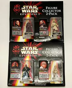 Set of 2 Star Wars Episode 1 Figure Collector 2-Packs Maul Anakin Qui-gon KENNER - Picture 1 of 2