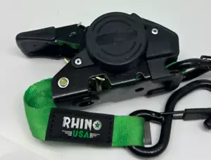 (QTY 4) Rhino USA Ratchet Straps Green S-Hook Heavy Duty For Towing - Picture 1 of 8
