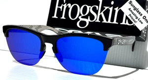 Oakley FROGSKINS LITE Black Transparent POLARIZED Blue Mirror Sunglass 9374-48 - Picture 1 of 18