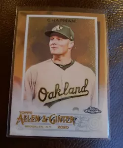2020 Topps Chrome Allen Ginter #43 Matt Chapman Base Card Oakland Athletics - Picture 1 of 2