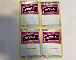 Pokemon Shining Fates Team Yell Towel 063/072 x4 Playset - Picture 1 of 2