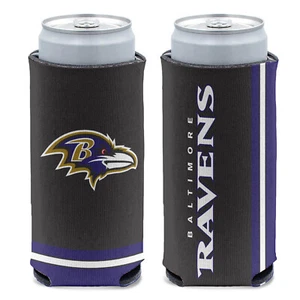 Nuevo enfriador de latas delgado con licencia de la Liga de Fútbol Baltimore Ravens de 2 caras - 1 pieza - Imagen 1 de 1