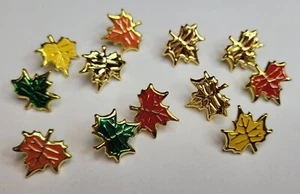 Decorative Maple Leaf Brads - split pins, paper fasteners - Picture 1 of 18