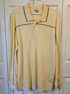 Oxford Golf Buzz Off Insect Shield Long Sleeve POLO SHIRT XXL Yellow NWOT - Picture 1 of 8