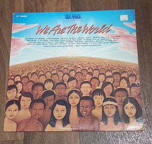 USA for Africa-We Are the World-Grace-Columbia Records 1985 12" Vinyl LP Single - Foto 1 di 7
