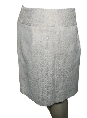 Falda lápiz metálica beige talla 12 por encima de las rodillas Merona para mujer  Foto 1 de 4