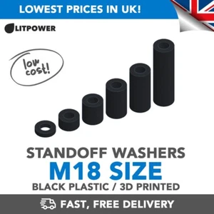 M18 (18mm) Washers Spacers Standoff - Plastic PLA - Low cost! - Picture 1 of 1