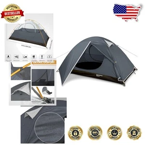 Weather-Resistant 2-Person Tent with D-Shaped Doors for Outdoor Adventures - Picture 1 of 9