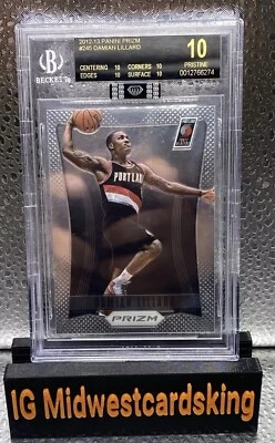 2012-2013 panini prizm #245 Damian Lillard Rookie BGS Black Label Pristine 10 - Image 1 of 2