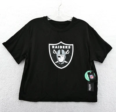 Camisa corta Certo By Northwest para mujer pequeña negra Las Vegas Raiders Oakland nueva Foto 1 de 4