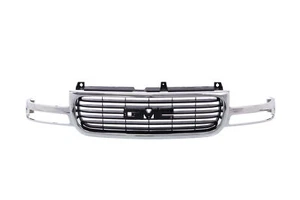 Black  Grille With Chrome Frame For 1999-2002 GMC Sierra 2000-2006 GMC Yukon - Picture 1 of 6