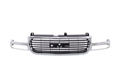 Black  Grille With Chrome Frame For 1999-2002 GMC Sierra 2000-2006 GMC Yukon - Image 1 of 4