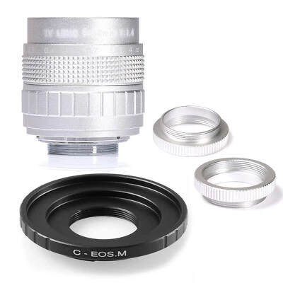 Fujian 50mm f/1.4 CCTV Movie Lens for EOS M Mount Mirrorless Cameras M2 M3 - Image 1 of 4