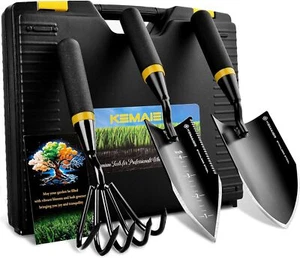 Garden Tool Set Stainless Steel Heavy Duty W/ Trowel Shovel & Hand Cultivator - Picture 1 of 7