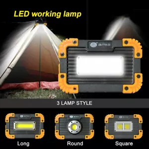 30W LED Rechargeable Cordless Work Site Flood Light Mobile Portable Camping Lamp - Picture 1 of 12