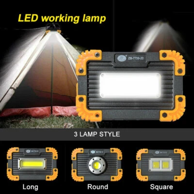 30W LED Rechargeable Cordless Work Site Flood Light Mobile Portable Camping Lamp - Image 1 of 4