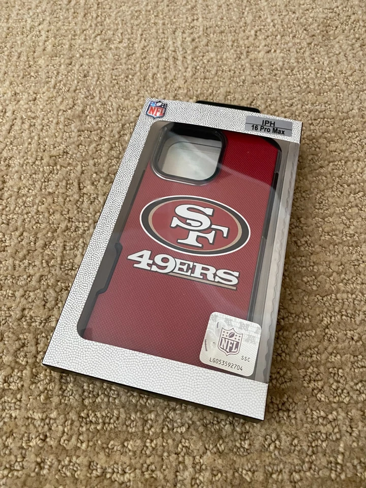 Funda protectora de doble capa Office NFL para Apple iPhone 16 Pro Max San Francisco 49ers Foto 1 de 2