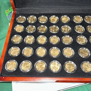 1999-2008 complete set State Quarters 24Kt Gold Uncirculated  - Picture 1 of 7