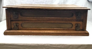 Antik O.N.T. Spule Baumwolle Schrank mit 2 Schubladen - Ladenvitrine ONT - Bild 1 von 11