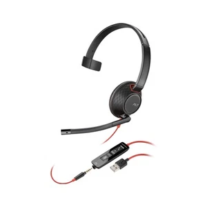 Poly Blackwire 5210 Monaural USB-A Headset Black (80R98AA) - Afbeelding 1 van 4