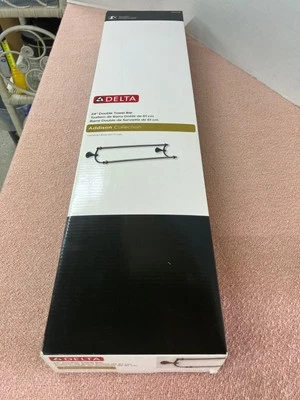 Toallero doble Addison Delta Bathroom Coordenates bronce frotado con aceite 24 pulgadas  Foto 1 de 4