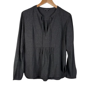 Blusa campesina James Perse dobladillo curvo para mujer talla 1 (S) gris boho nueva sin etiquetas - Imagen 1 de 9