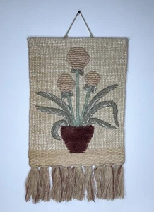 Vintage Large Woven Wall Tapestry BOHO Decor Hanging Art ICA - Picture 1 of 7