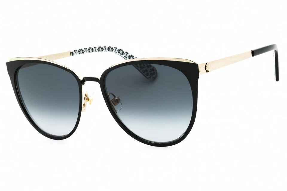 Kate Spade Womens Sunglasses Jabrea/s 57mm Black 807 Gold Frame Cat Eye