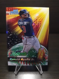 Bowman Chrome Ronald Acuna Jr 2025 Meteoric Rise Green Mega/99 SP Braves - Imagen 1 de 2