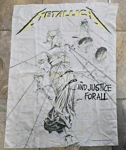 Metallica - y justicia para todos bandera tela cartel tapiz vintage 1998 - Imagen 1 de 8