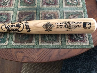 Louisville Slugger / Texas Rangers/farewell Arlington Stadium 1972-1993 #410  - Image 1 of 4