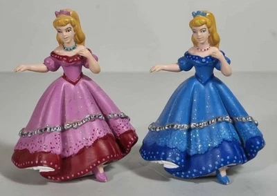 Papo Princess Figures Pink & Blue Dress Fantasy Fairytale Pair - Image 1 of 4