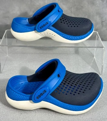 Zuecos Crocs Literide unisex niños azul y negro talla 7 (S2265) Foto 1 de 4