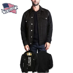 GIACCA uomo ARTISTIX camionista designer biker moda cappotto manica staccabile - Foto 1 di 5
