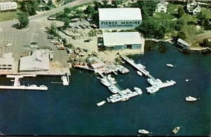 POSTCARD PIERCE MARINE SERVICE BOOTHBAY HARBOR MAINE - Picture 1 of 2