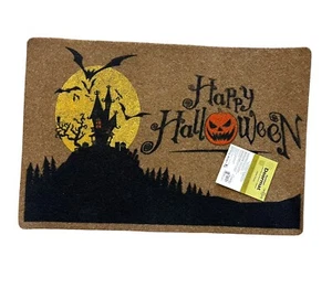 Mohawk Home DoorMat Halloween Heavy Traffic Haunted House Spooky Bats Full Moon - Picture 1 of 4