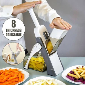 Safe Mandoline Vegetable Slicer Adjustable Vegetable Chopper Mandolin Kitchen - Picture 1 of 13