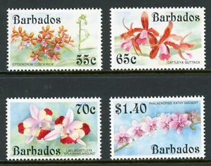 Barbados Scott #826-829 MNH Flowers Orchids FLORA CV$7+ 427704 - Picture 1 of 1