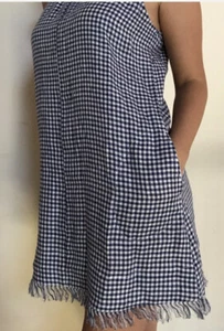 Positano Couture Dress New Blue White Size Medium Tank Dress NWT - Picture 1 of 5