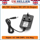 12V 1A 2A AC/DC UK Power Supply Adapter Safety Charger For LED Strip CCTV Camera