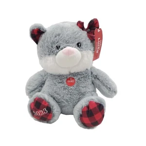 NEW PetSmart LUCKY the Gray Kitty Cat with Squeaker & Bow Dog Toy With Tags - Picture 1 of 10