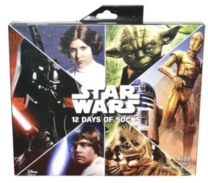 STAR WARS Disney 12 Days Of Socks Kids Size M Shoe Size 9-2.5 *Christmas 12 Pair - Picture 1 of 8