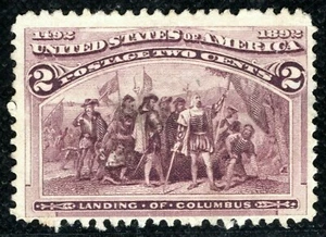 USA Stamp 2c Columbus Commemorative 1892 Unused/VFU? {samwells-covers} LIME160 - Picture 1 of 6