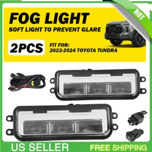 Front Fog Light Driving Lamp For 2022-2024 Toyota Tundra Clear Lens Replacement - Picture 1 of 14